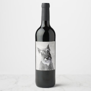 Schnauzer (reuzenschilderkunst) wijn etiket