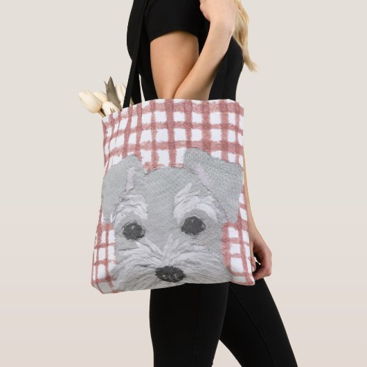 Schnauzer, Salt en Pepper, Modern Tote Bag (Dichtbij)