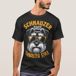 Schnauzer Sass, Schnauzer Stijl Hond T-shirt