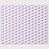 Schnauzer Schattige Hondensilhouet Paarse PY&B Wit Cadeaupapier (Vlak)