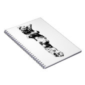 Schnauzer schetsboek – Black & White Mini Duo Notitieboek (Rechterzijde)