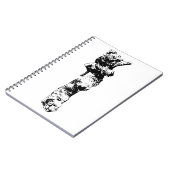 Schnauzer schetsboek – Black & White Mini Duo Notitieboek (Linkerzijde)