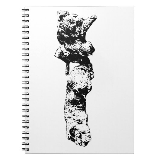 Schnauzer schetsboek – Black & White Mini Duo Notitieboek (Voorkant)
