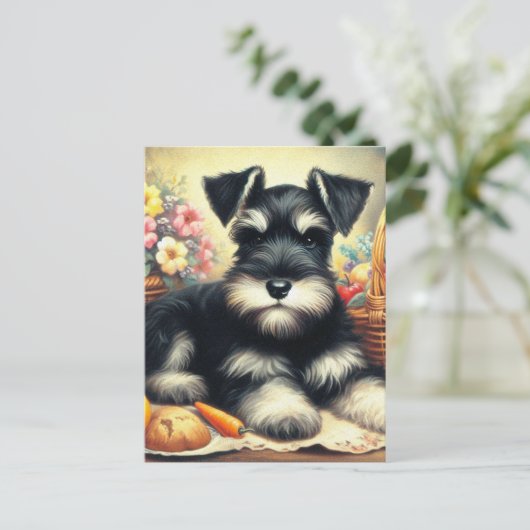 Schnauzer Schilderen Briefkaart (Staand voorkant)