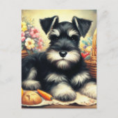 Schnauzer Schilderen Briefkaart (Voorkant)