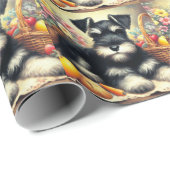  Schnauzer Schilderen Cadeaupapier (Rol Hoek)