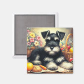 Schnauzer Schilderen Magneet (Voorkant / Achterkant)