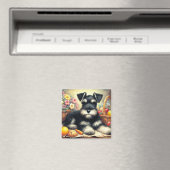 Schnauzer Schilderen Magneet (Insitu (Vaatwasser))