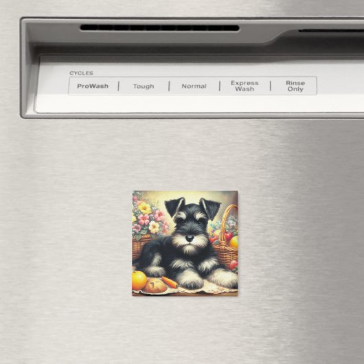  Schnauzer Schilderen Magneet (Insitu (Vaatwasser))