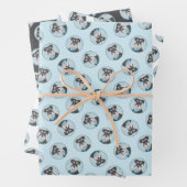 Schnauzer Schilderen Miniatuur Uncropped Pet Dog A Inpakpapier Vel (In situ)