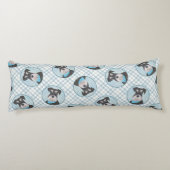 Schnauzer Schilderen Miniatuur Uncropped Pet Dog A Lichaamskussen (Achterkant)