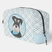 Schnauzer Schilderen Miniatuur Uncropped Pet Dog A Toilettasje (Rechterhoek)