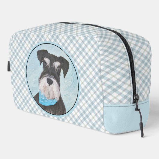 Schnauzer Schilderen Miniatuur Uncropped Pet Dog A Toilettasje (Rechterhoek)