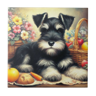 Schnauzer Schilderen Tegeltje
