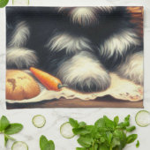  Schnauzer Schilderen Theedoek (Gevouwen)