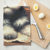  Schnauzer Schilderen Theedoek (Quarter Fold)