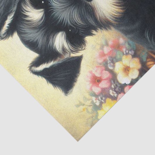 Schnauzer Schilderen Tissuepapier (Detail)