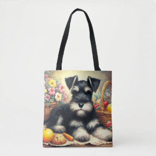 Schnauzer Schilderen Tote Bag