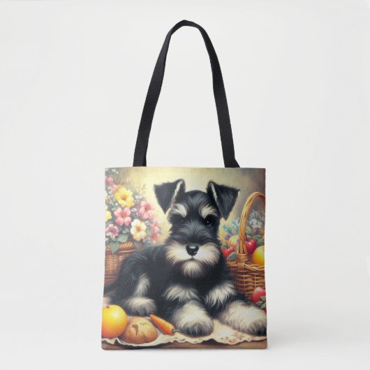  Schnauzer Schilderen Tote Bag (Voorkant)