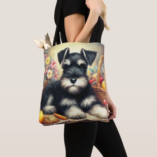  Schnauzer Schilderen Tote Bag (Dichtbij)