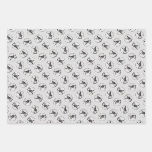 Schnauzer Schilderij Giant bijgesneden originele h Inpakpapier Vel (Voorkant)