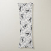 Schnauzer Schilderij Giant bijgesneden originele h Lichaamskussen (Voorkant Verticaal)