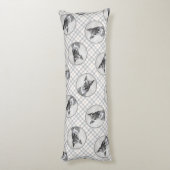 Schnauzer Schilderij Giant bijgesneden originele h Lichaamskussen (Achterkant (Verticaal))