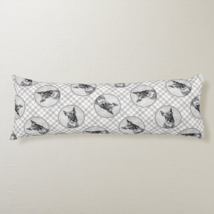 Schnauzer Schilderij Giant bijgesneden originele h Lichaamskussen