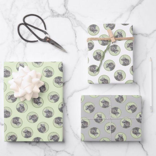 Schnauzer Schilderij Giant Standard Cropped Dog Ar Inpakpapier Vel (Voorkant)