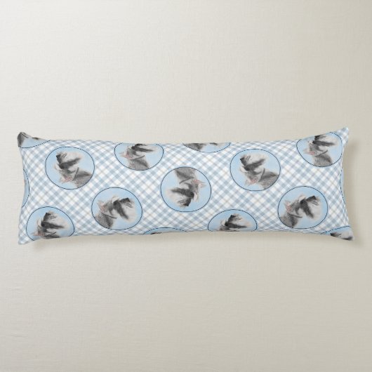 Schnauzer Schilderij Giant Standard Cropped Dog Ar Lichaamskussen (Achterkant)