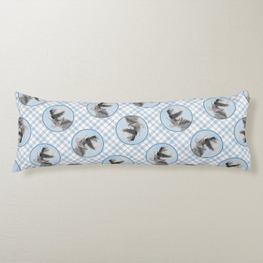 Schnauzer Schilderij Giant Standard Cropped Dog Ar Lichaamskussen (Voorkant)