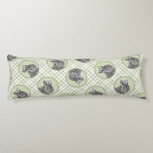 Schnauzer Schilderij Giant Standard Cropped Dog Ar Lichaamskussen (Achterkant)