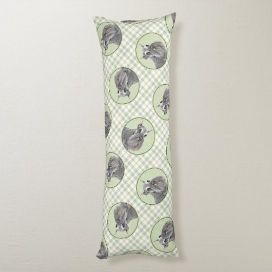 Schnauzer Schilderij Giant Standard Cropped Dog Ar Lichaamskussen (Achterkant (Verticaal))