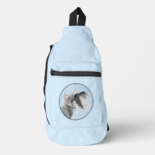 Schnauzer Schilderij Giant Standard Cropped Dog Ar Sling Bag