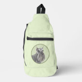 Schnauzer Schilderij Giant Standard Cropped Dog Ar Sling Bag (Voorkant)