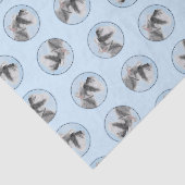 Schnauzer Schilderij Giant Standard Cropped Dog Ar Tissuepapier (Detail)