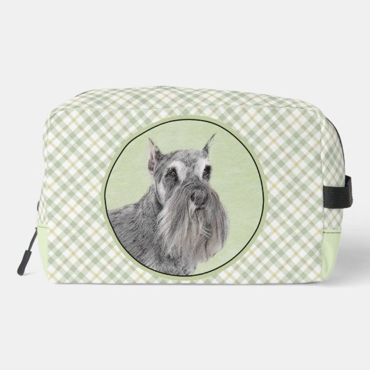 Schnauzer Schilderij Giant Standard Cropped Dog Ar Toilettasje (Achterkant)