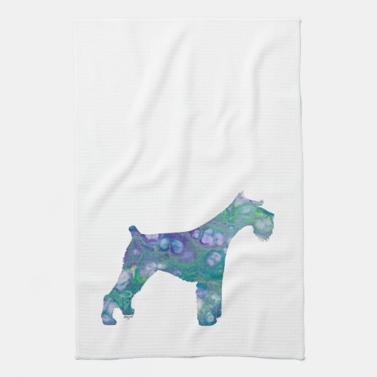 Schnauzer, Schnauzer Gifts, Schnauzer Theedoek (Verticaal)