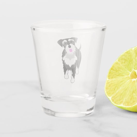 Schnauzer Shot Glas (Achterkant)