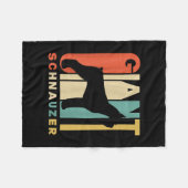 Schnauzer silhouet fleece deken (Voorkant (Horizontaal))