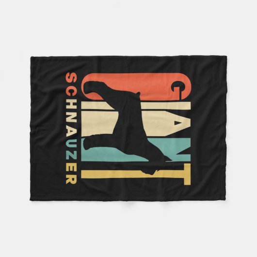 Schnauzer silhouet fleece deken (Voorkant (Horizontaal))