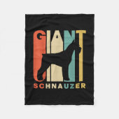 Schnauzer silhouet fleece deken (Voorkant)