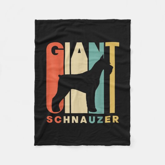 Schnauzer silhouet fleece deken (Voorkant)