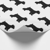 Schnauzer Silhouette Cadeaupapier (Hoek)