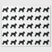 Schnauzer Silhouette Cadeaupapier (Vlak)