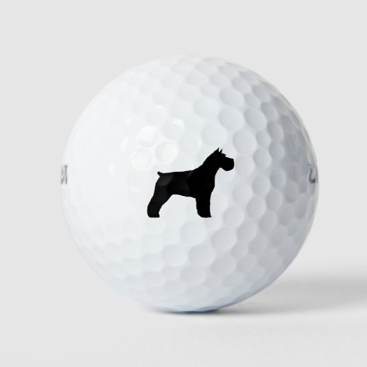 Schnauzer Silhouette Golfballen (Voorkant)