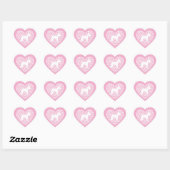 Schnauzer Silhouette Heart Paws Print - Dog Lover Hart Sticker (Vel)