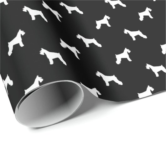 Schnauzer-silhouette inpakpapier (Rol Hoek)