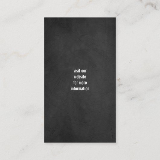 Schnauzer Silhouette - Krijtbordstijl Visitekaartje (Achterkant)