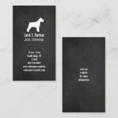Schnauzer Silhouette - Krijtbordstijl Visitekaartje (Voorkant / Achterkant)